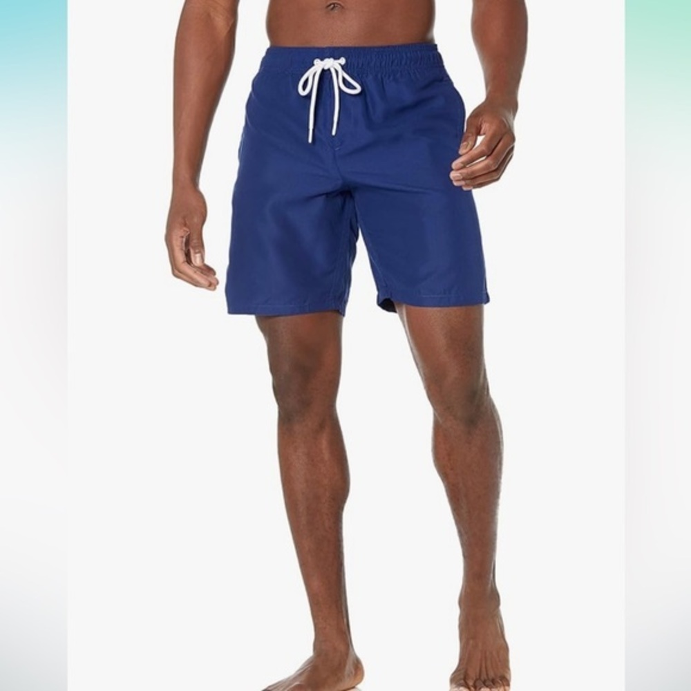 Amazon Essentials Swim Trunks Men’s Size L | Navy | NWT | Quick Dry